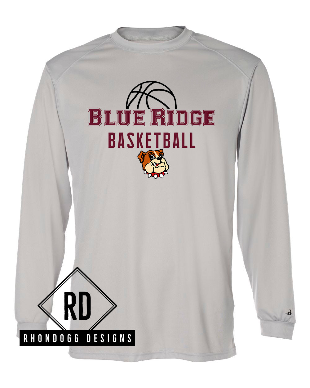 Blue Ridge Middle School Basketball Long Sleeve Performance T-Shirt
