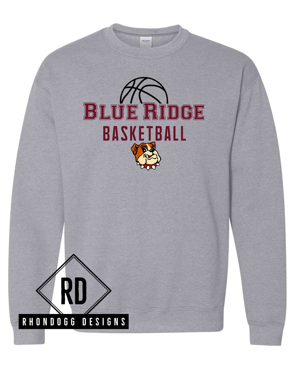 Blue Ridge Middle School Basketball Crewneck Sweatshirt
