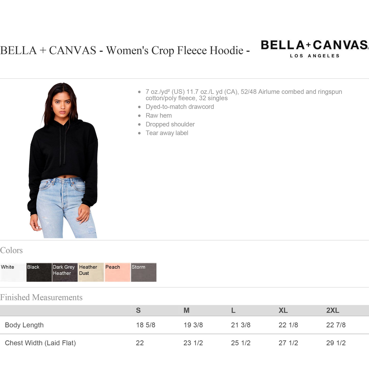 Flannel Man Bella+Canvas Crop Hoodie