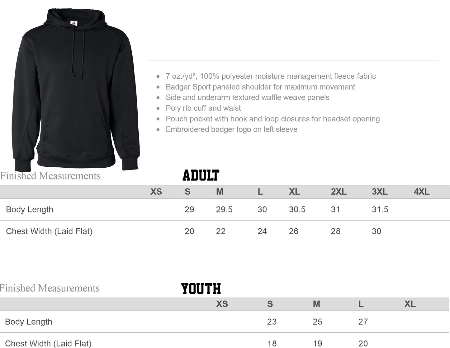 Badger Loudoun Storm Performance Hoodie