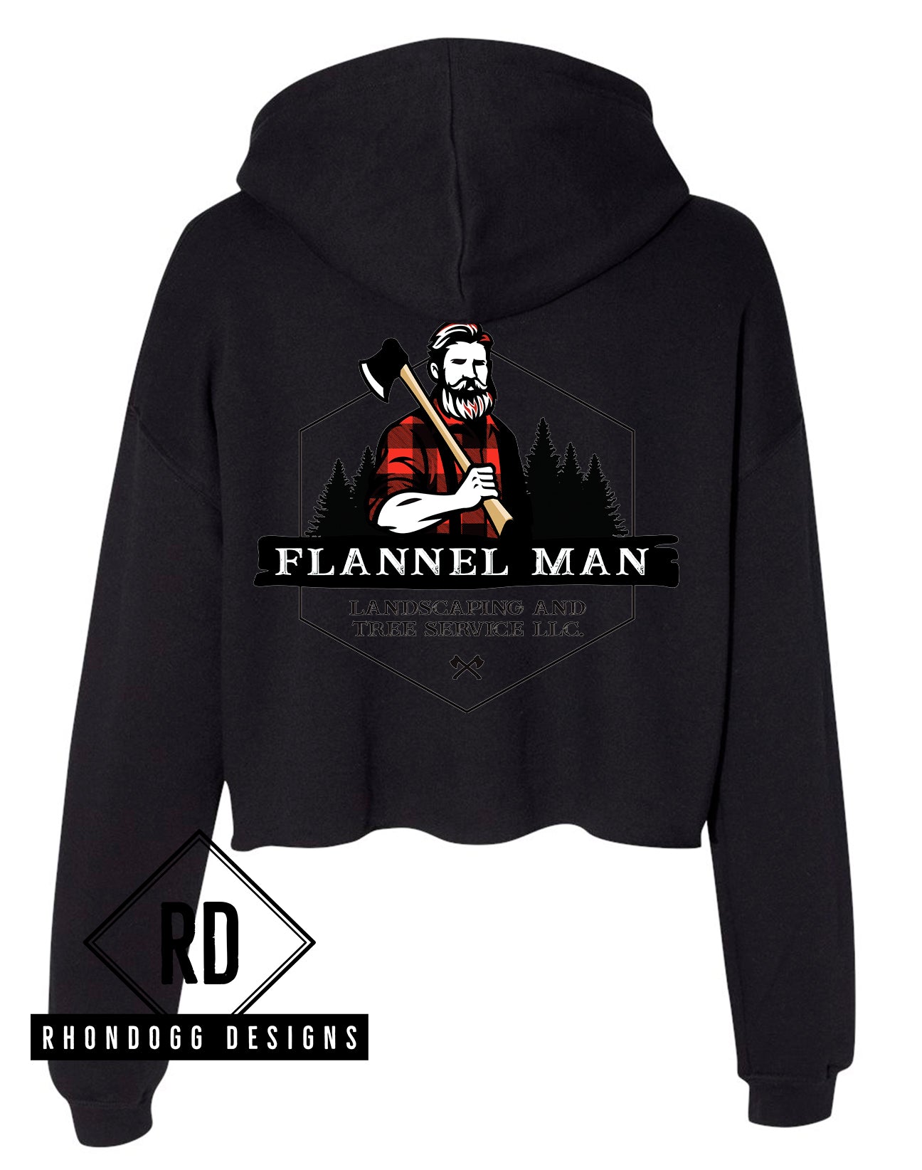 Flannel Man Bella+Canvas Crop Hoodie