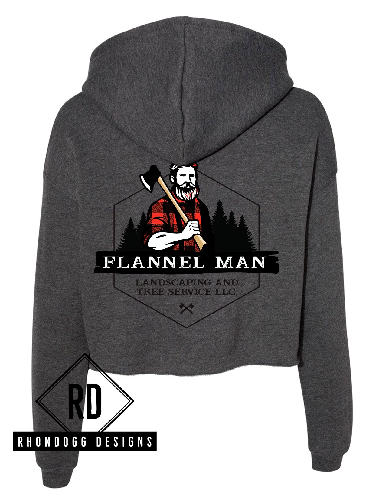Flannel Man Bella+Canvas Crop Hoodie
