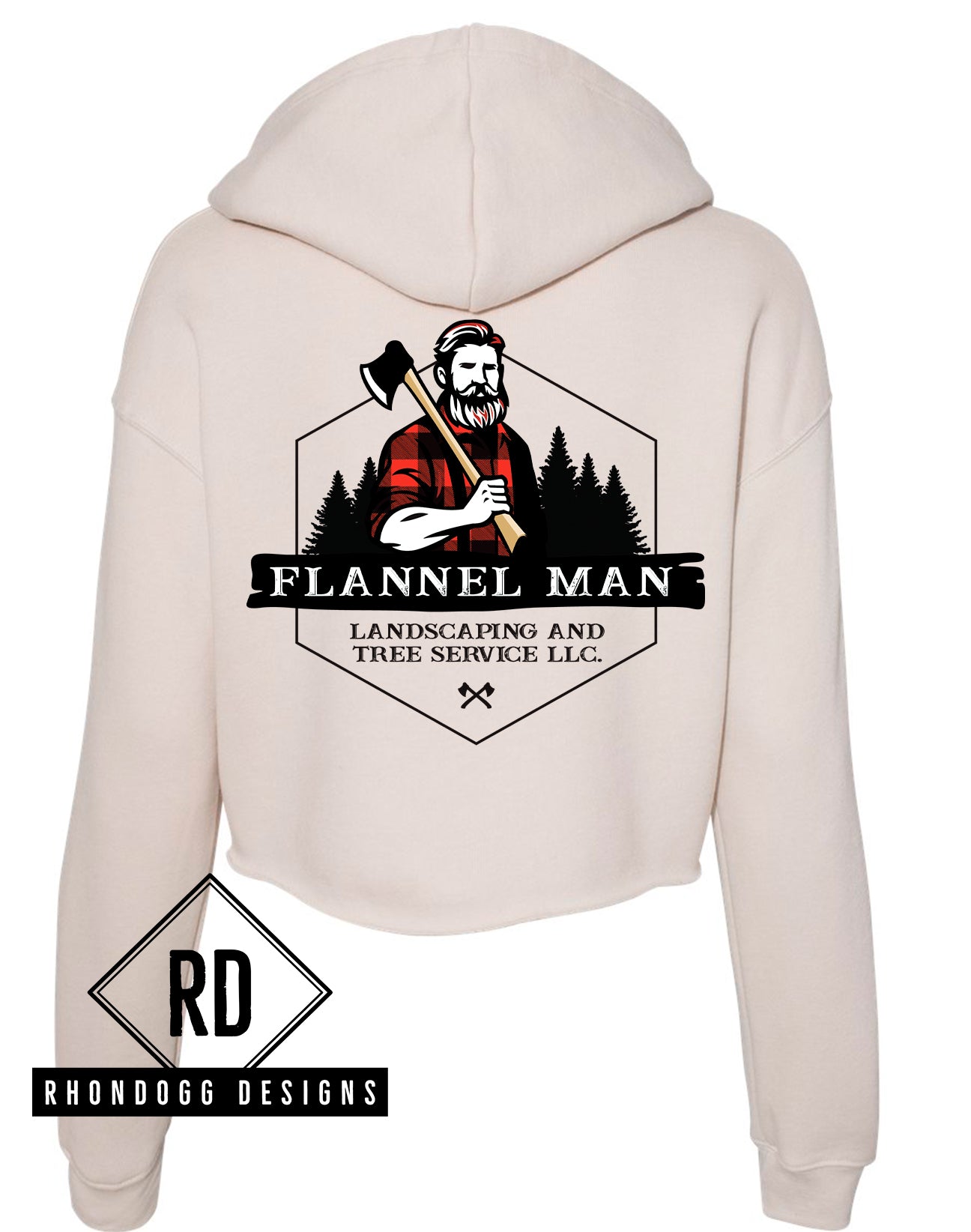 Flannel Man Bella+Canvas Crop Hoodie