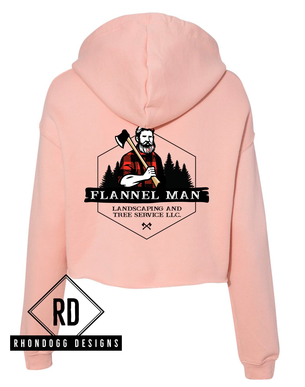 Flannel Man Bella+Canvas Crop Hoodie