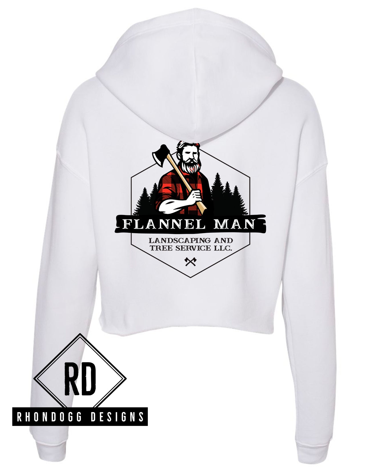Flannel Man Bella+Canvas Crop Hoodie