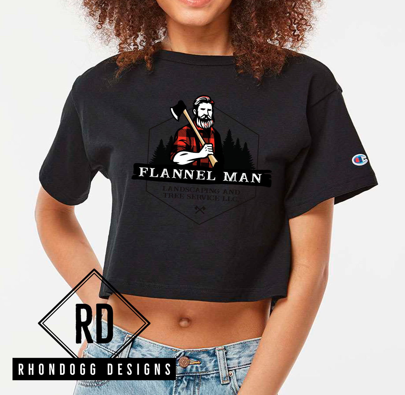 Flannel Man - Champion Crop Tee