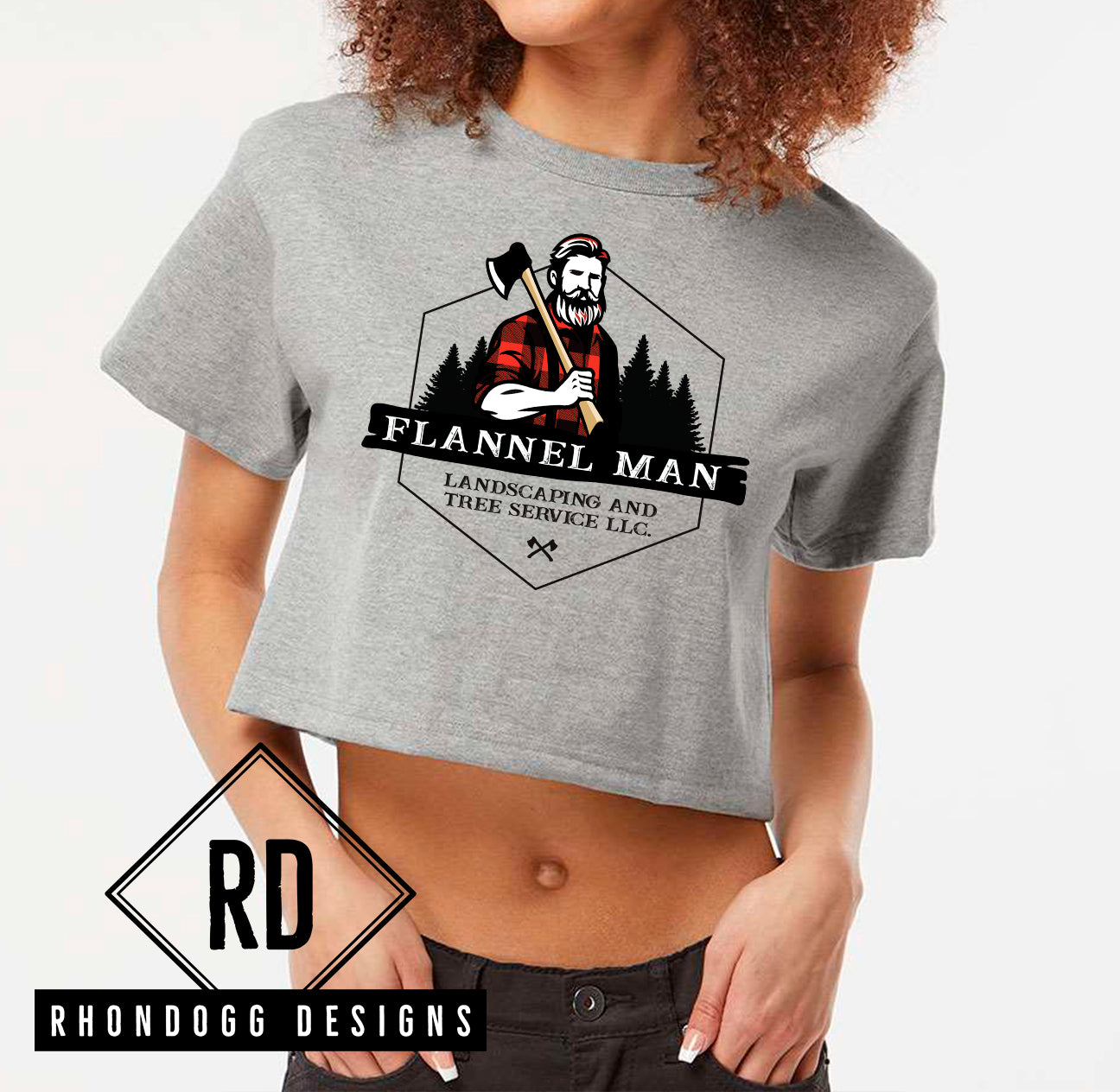 Flannel Man - Champion Crop Tee