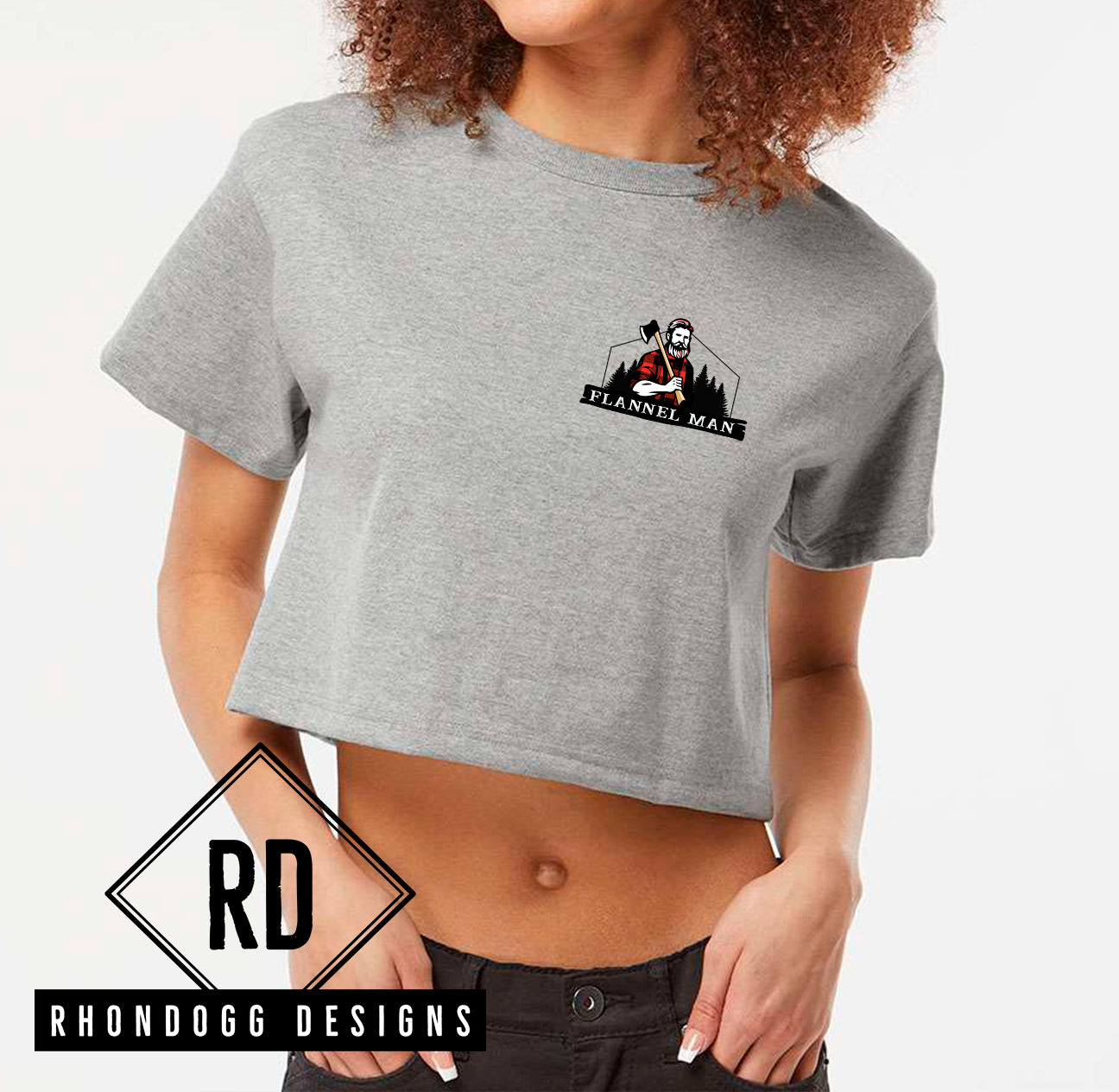Flannel Man - Champion Crop Tee