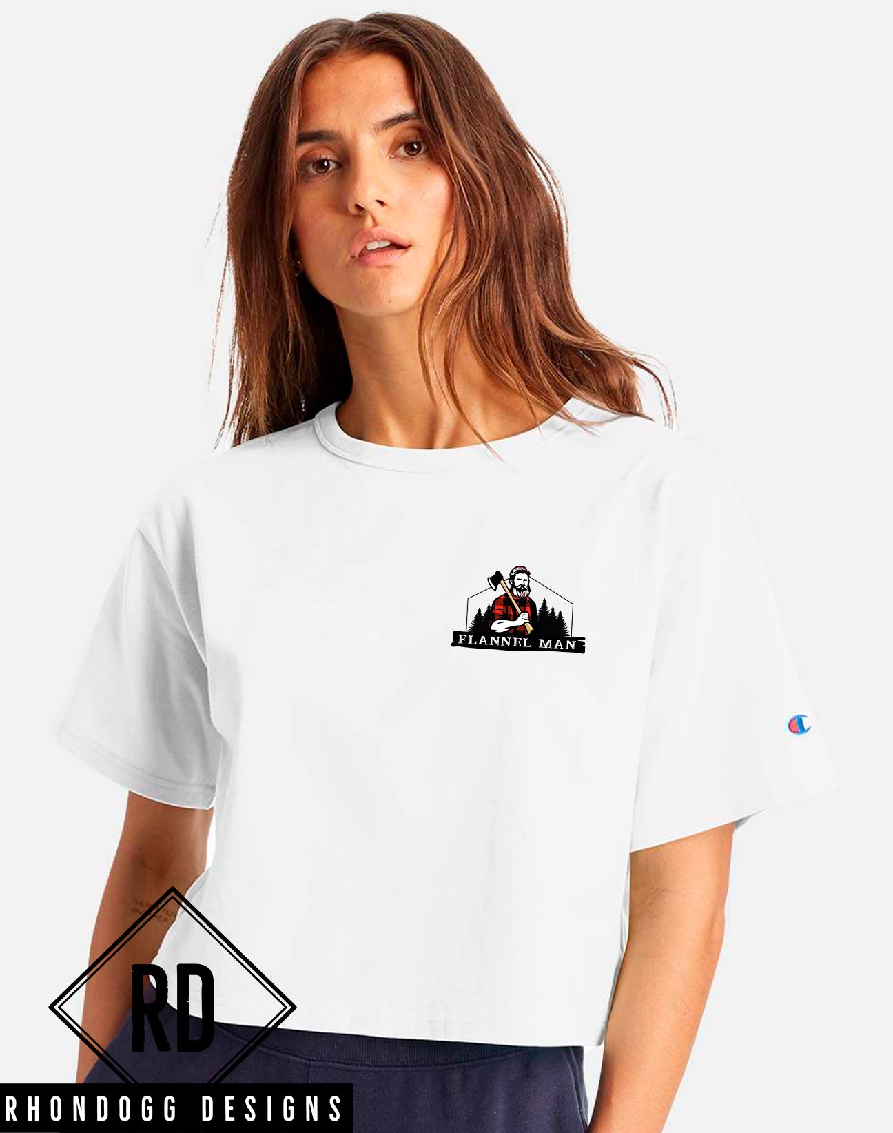 Flannel Man - Champion Crop Tee