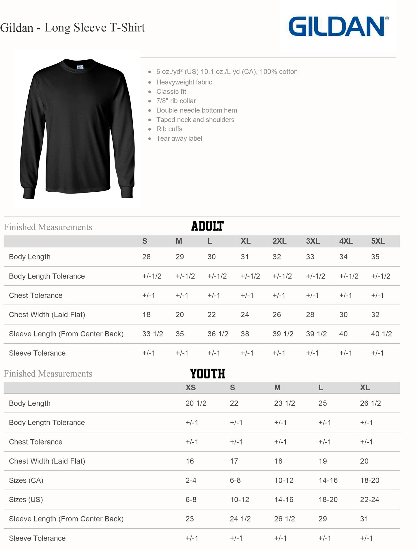 Gildan Loudoun Storm Long Sleeve Cotton T-Shirt