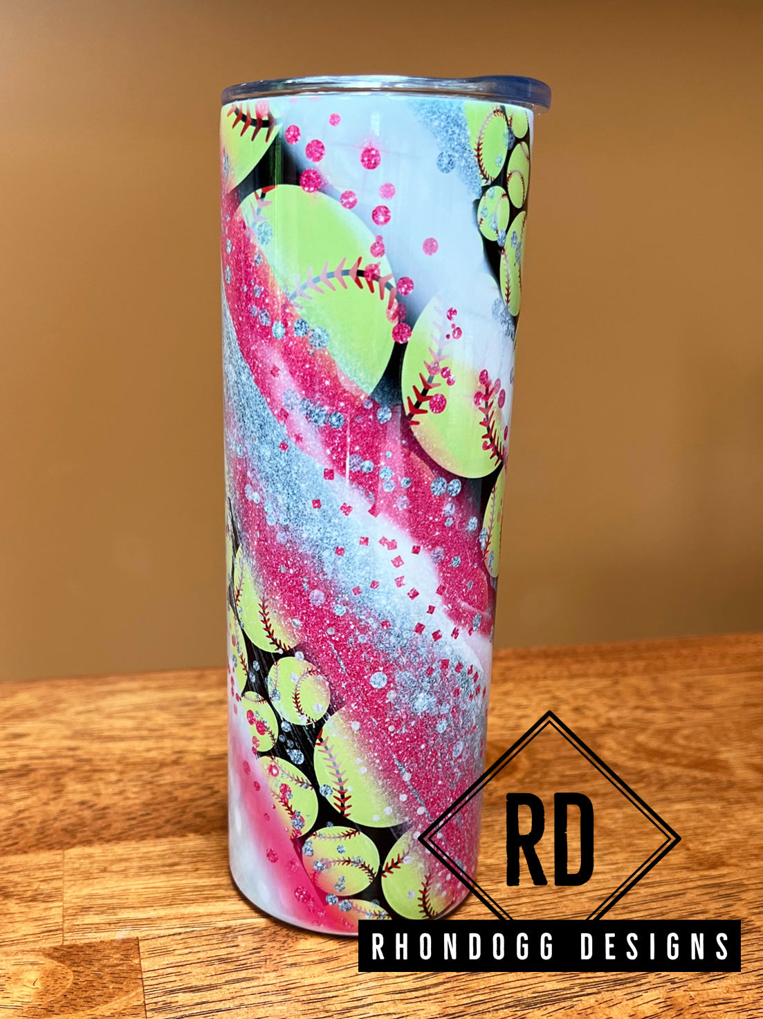 20oz OR 30oz SOFTBALL TUMBLER PINK