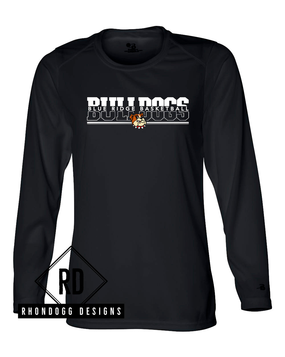 Blue Ridge Middle School Basketball  Long Sleeve Performance T-Shirt