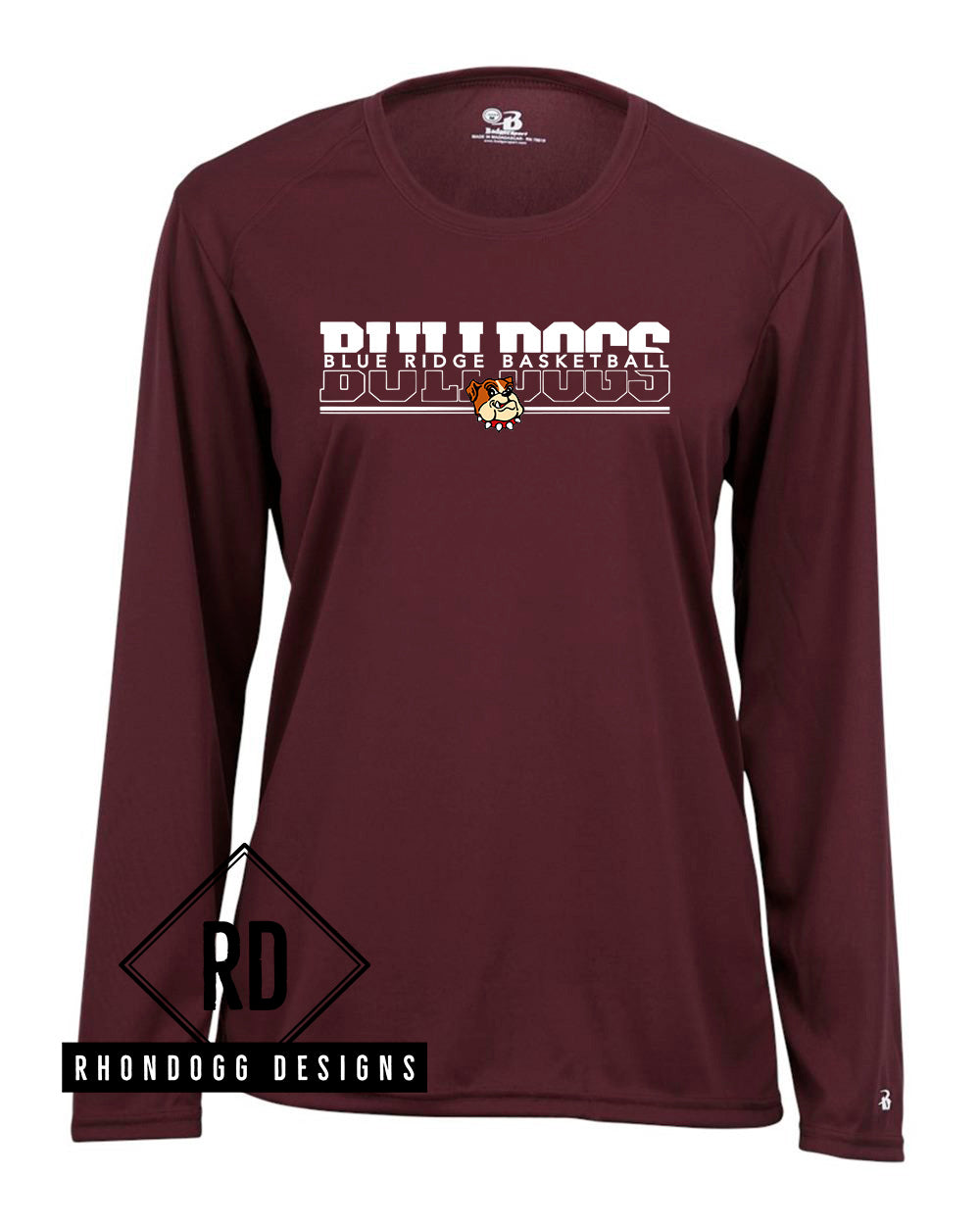 Blue Ridge Middle School Basketball  Long Sleeve Performance T-Shirt