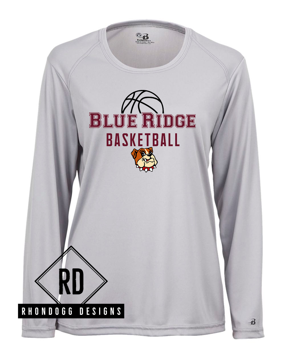 Blue Ridge Middle School Basketball  Long Sleeve Performance T-Shirt