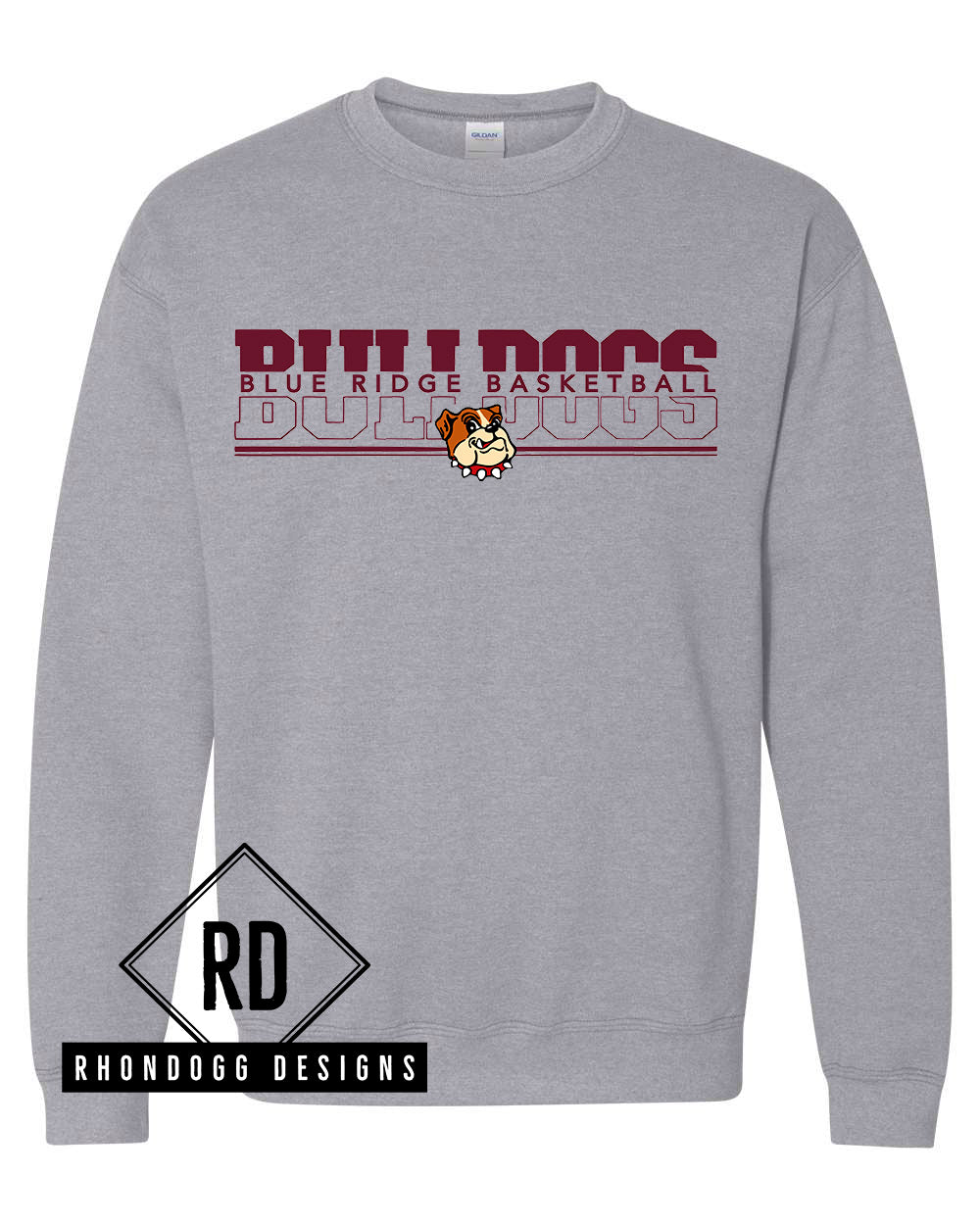 Blue Ridge Middle School Basketball Crewneck Sweatshirt