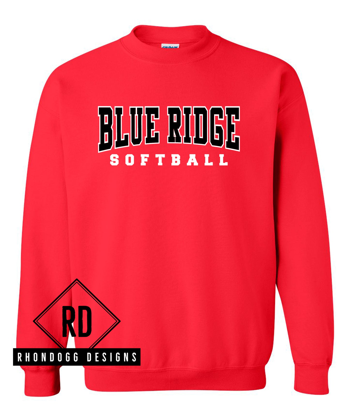 Blue Ridge Middle School Softball Crewneck Sweatshirt