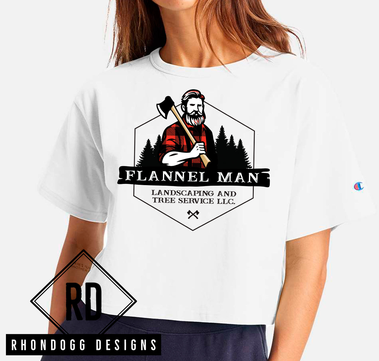 Flannel Man - Champion Crop Tee