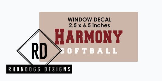 Harmony Softball Decal