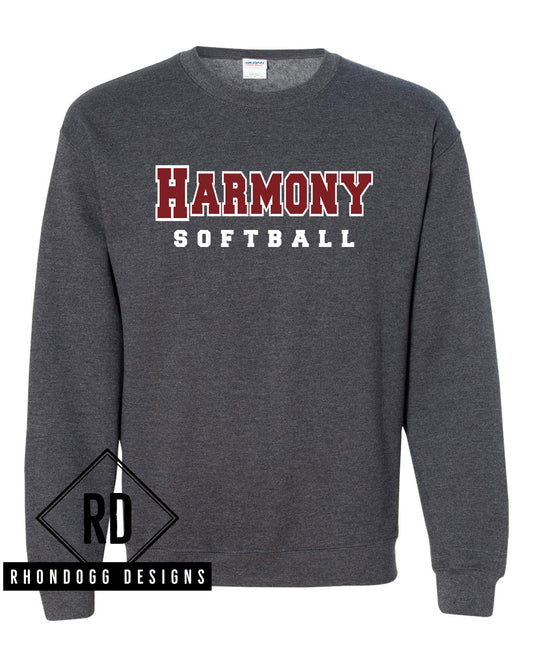 Harmony Middle School Softball Crewneck Sweatshirt