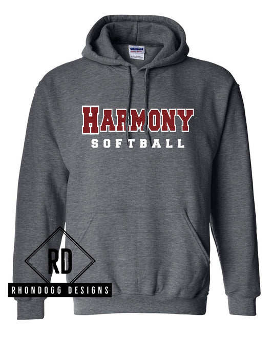 Harmony Middle School Softball Hooded Sweatshirt