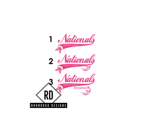 WLGSL Nationals Pink Window Decal