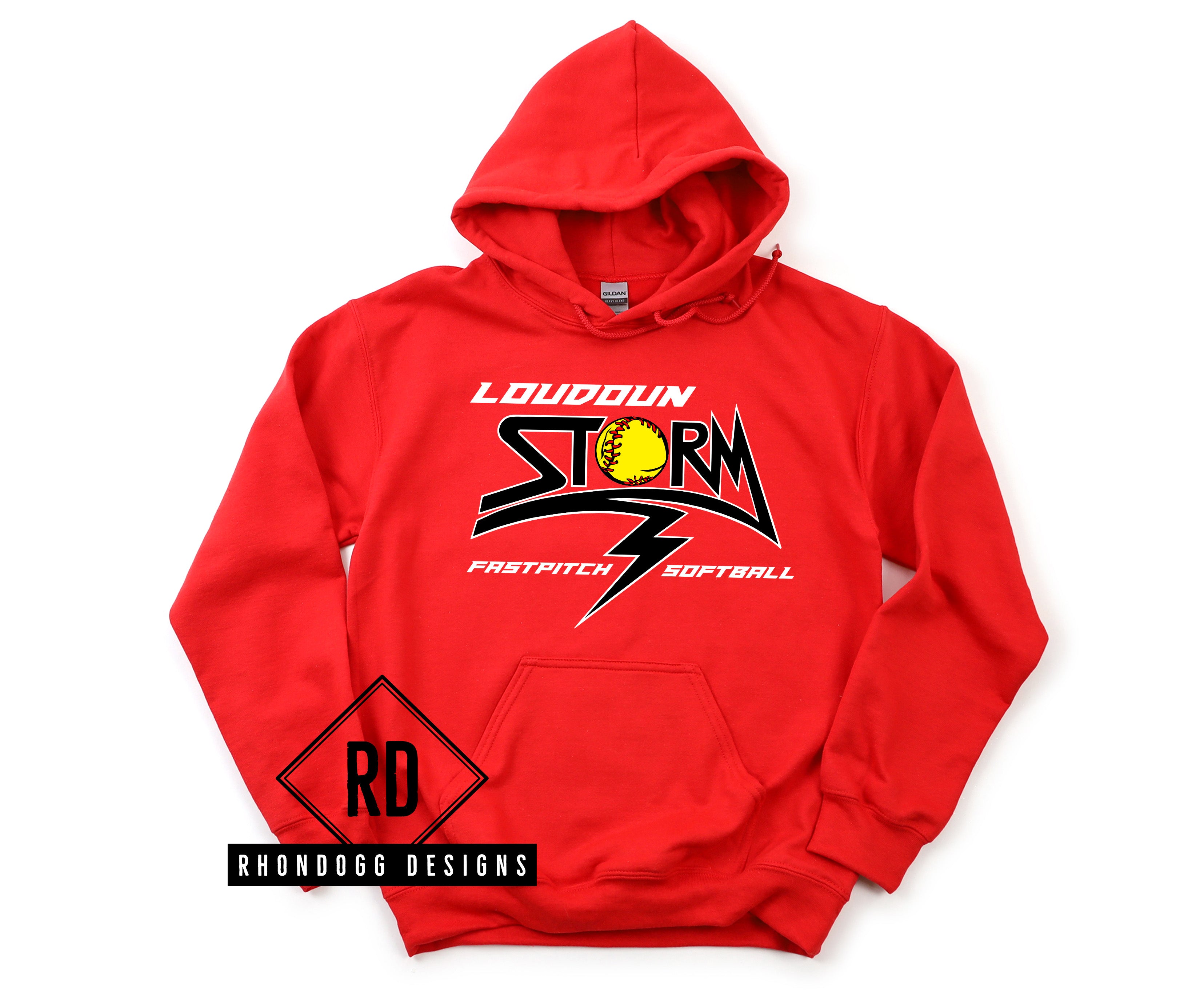 Red gildan hoodie online