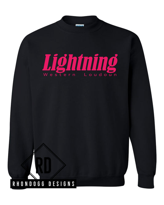 WLGSL Lightning Black Crewneck Sweatshirt