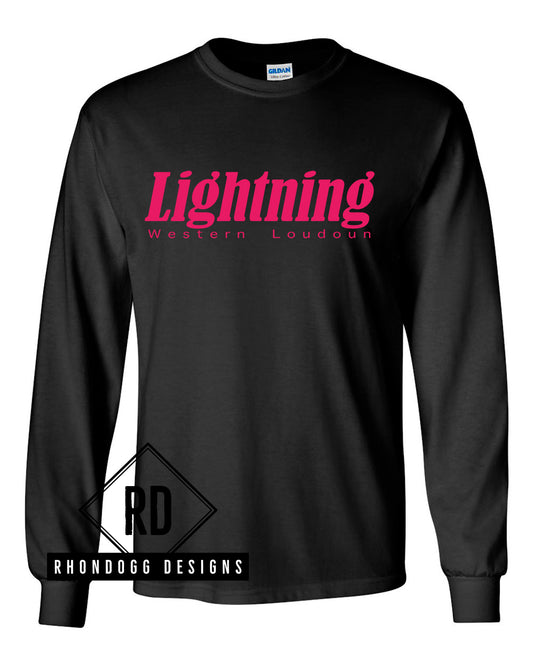 WLGSL Lightning Black Long Sleeve T-Shirt